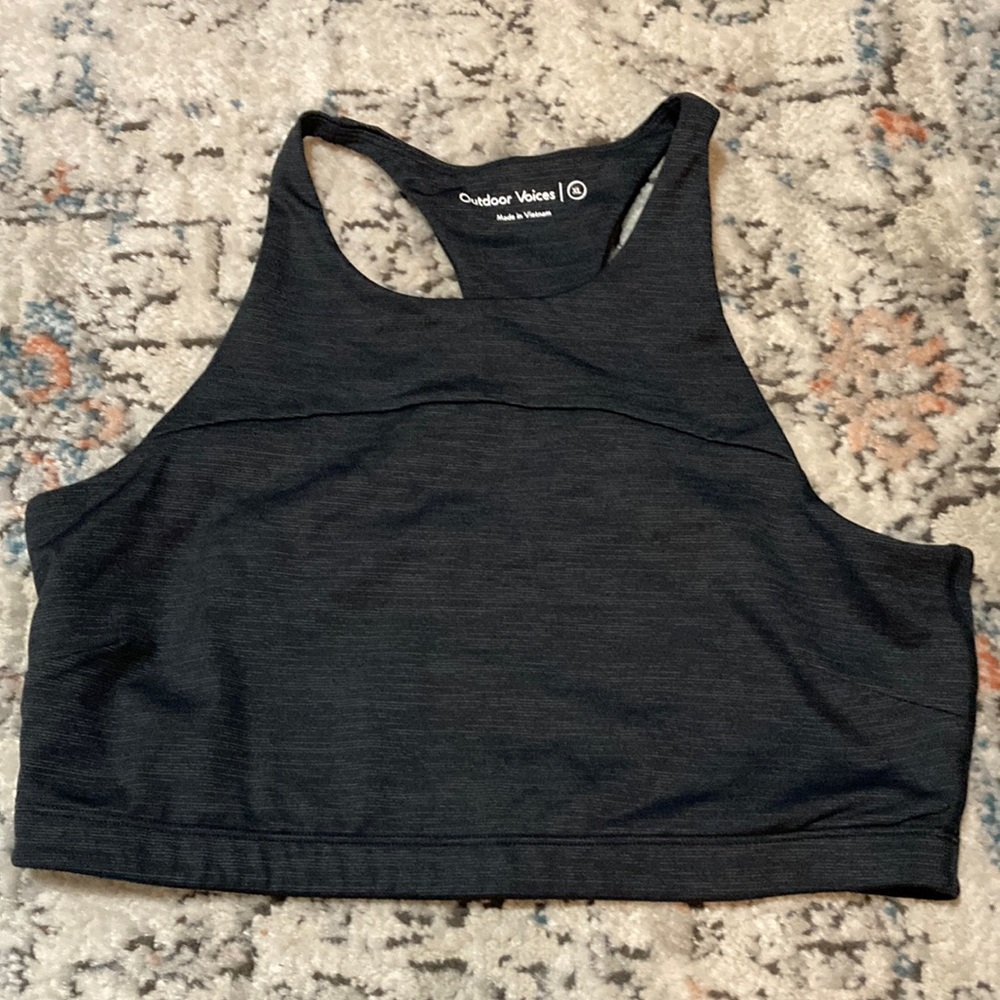 Outdoor Voices Move Free Crop Top TechSweat Fabric Night XL